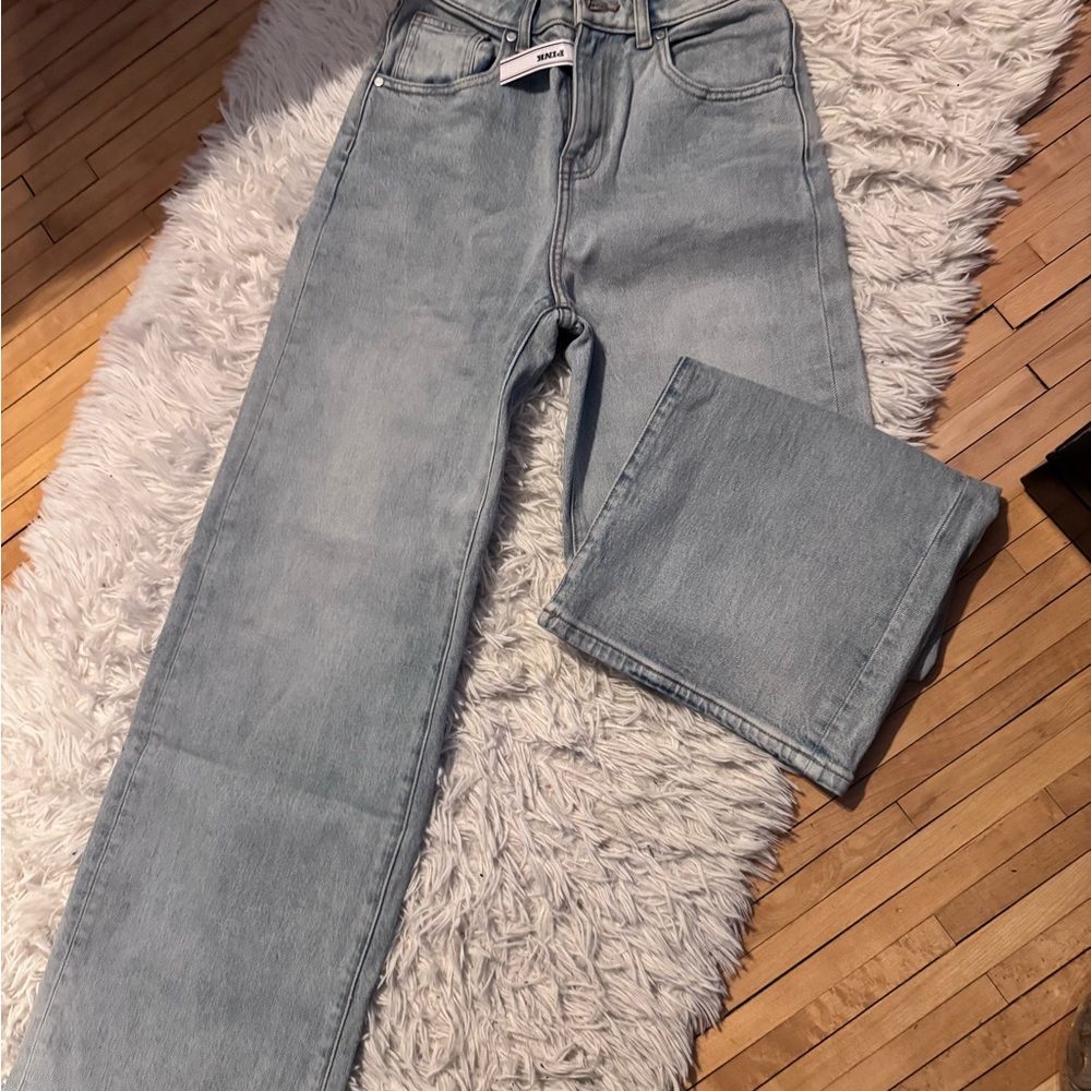 Victoria's Secret Light Wash Wide Leg Jeans